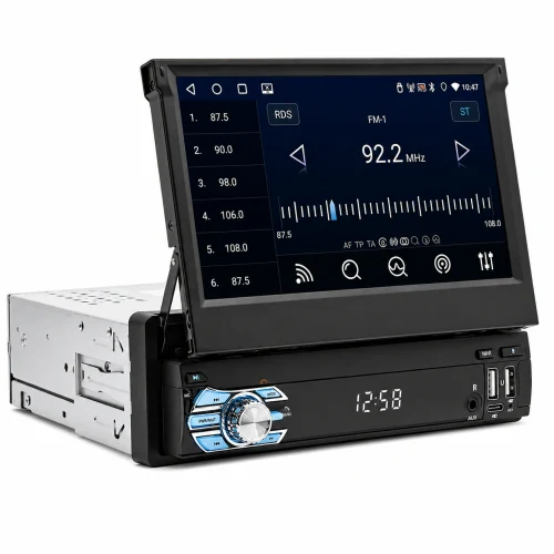 9710-F | 1-DIN Aвто магнитола с выдвижным экраном 7" и CarPlay