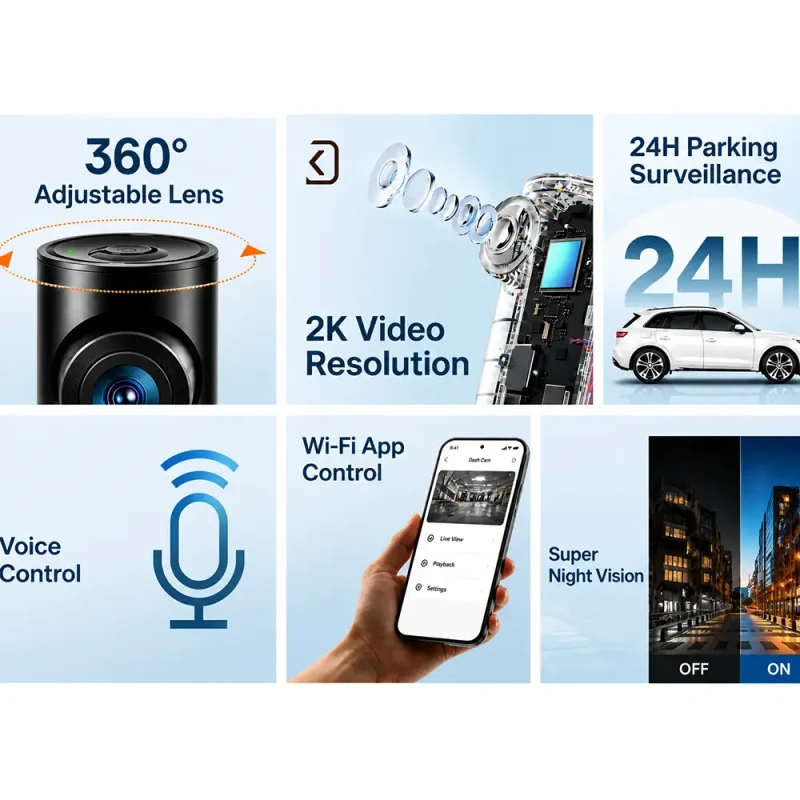 Videoregistrator - 70mai Dash Cam M310 Plus 2K Black 4