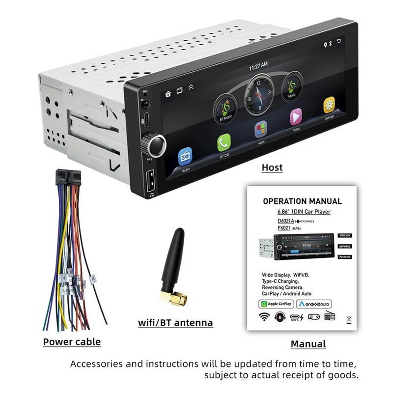 Player auto F6021W 1DIN 4