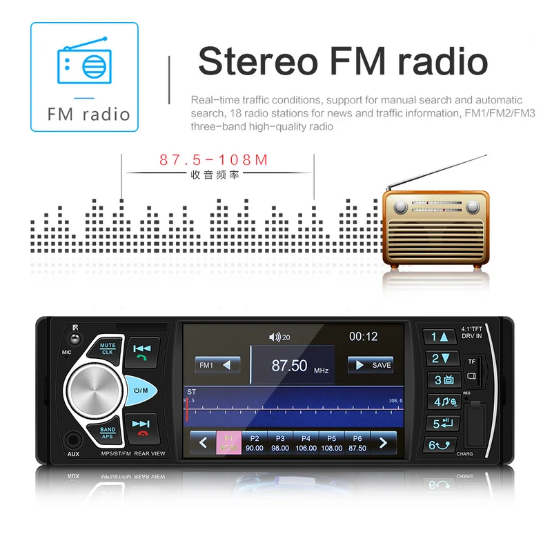 Player auto 4022D 1DIN 3