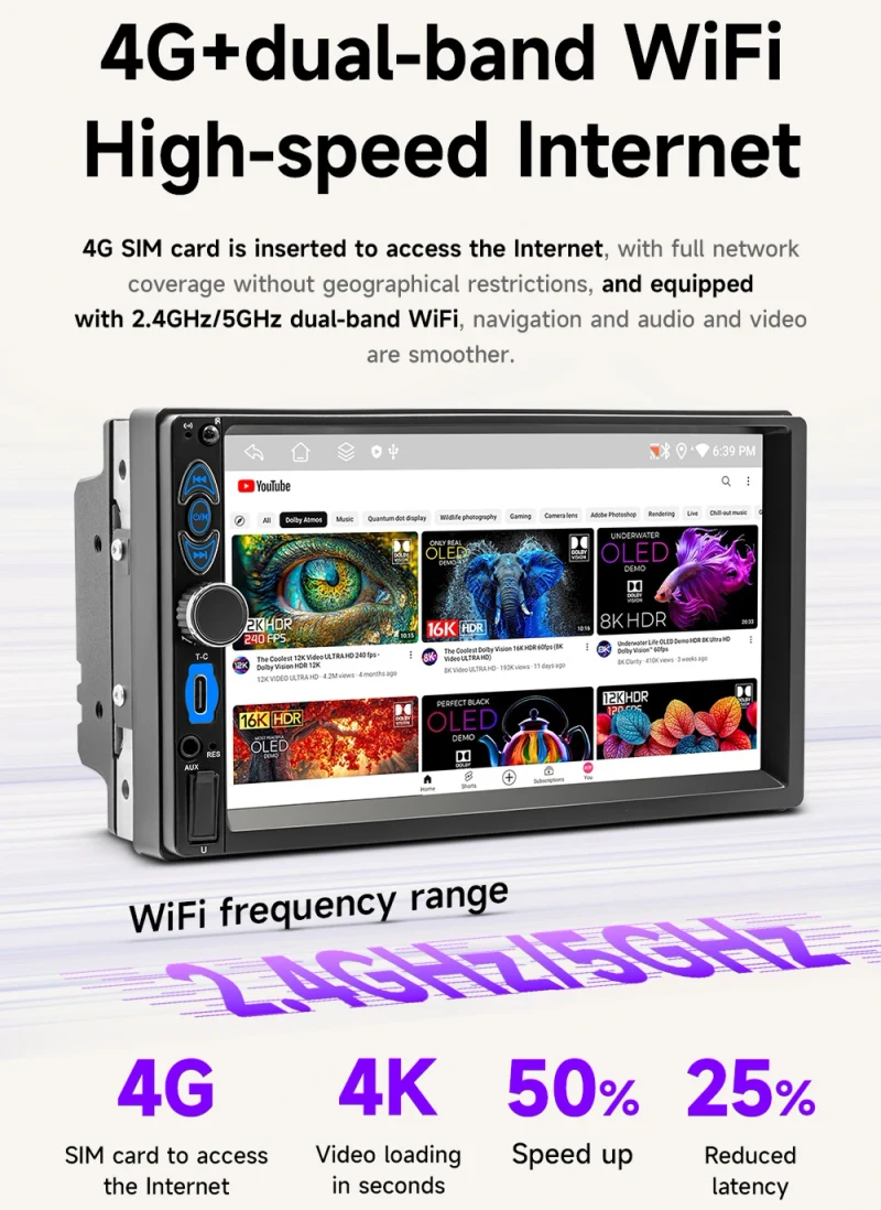 Android 8804-H 2DIN 7" inch 6