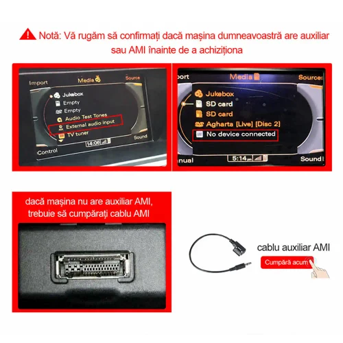 Multimedia dedicată Audi A4 (B8) / A5 (B8) (2008 - 2010)